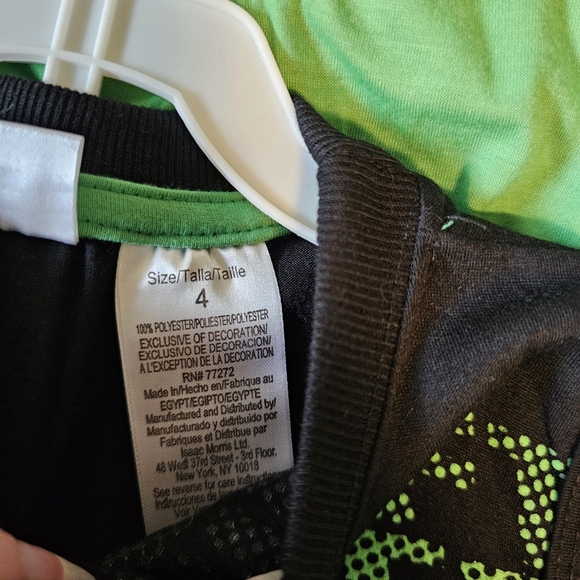 Minecraft Boys Clothes 3pc Tee, Tank, and Shorts Set, Green & Black, Size 4 - Picture 8 of 12